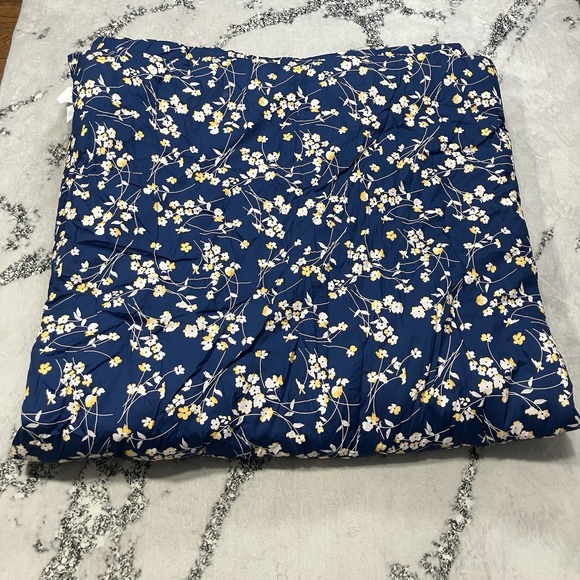 Kate Spade New York Queen Comforter Blue Floral Cotton Bedding
